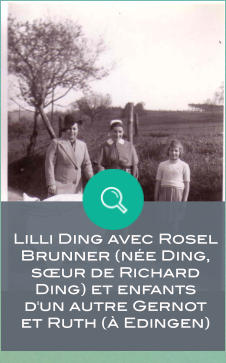 Lilli Ding avec Rosel Brunner (ne Ding,  sur de Richard Ding) et enfants d'un autre Gernot et Ruth ( Edingen)